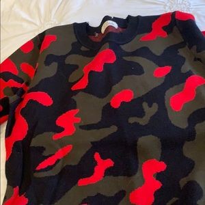 Camo sweater.  Size m